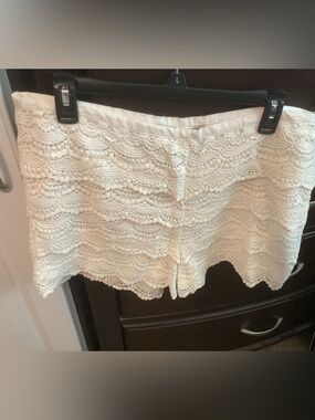 American Rag White Crochet Lace Skort Shorts